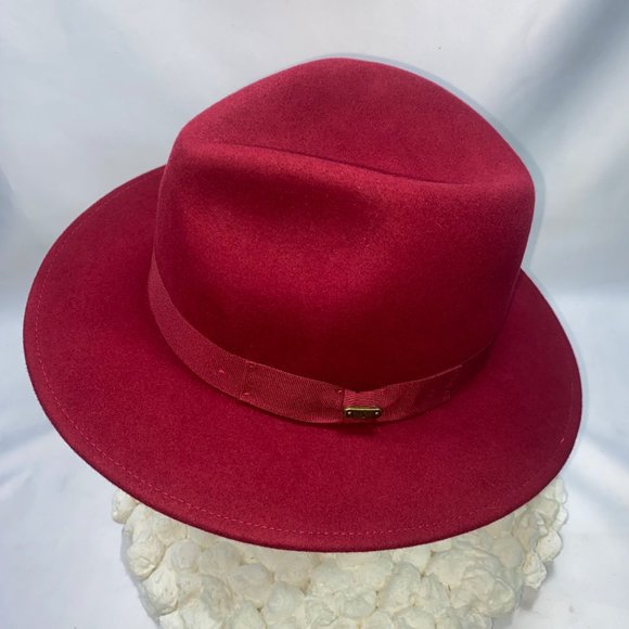 San Diego Hat Co Crimson Red Wool Fedora main image 13